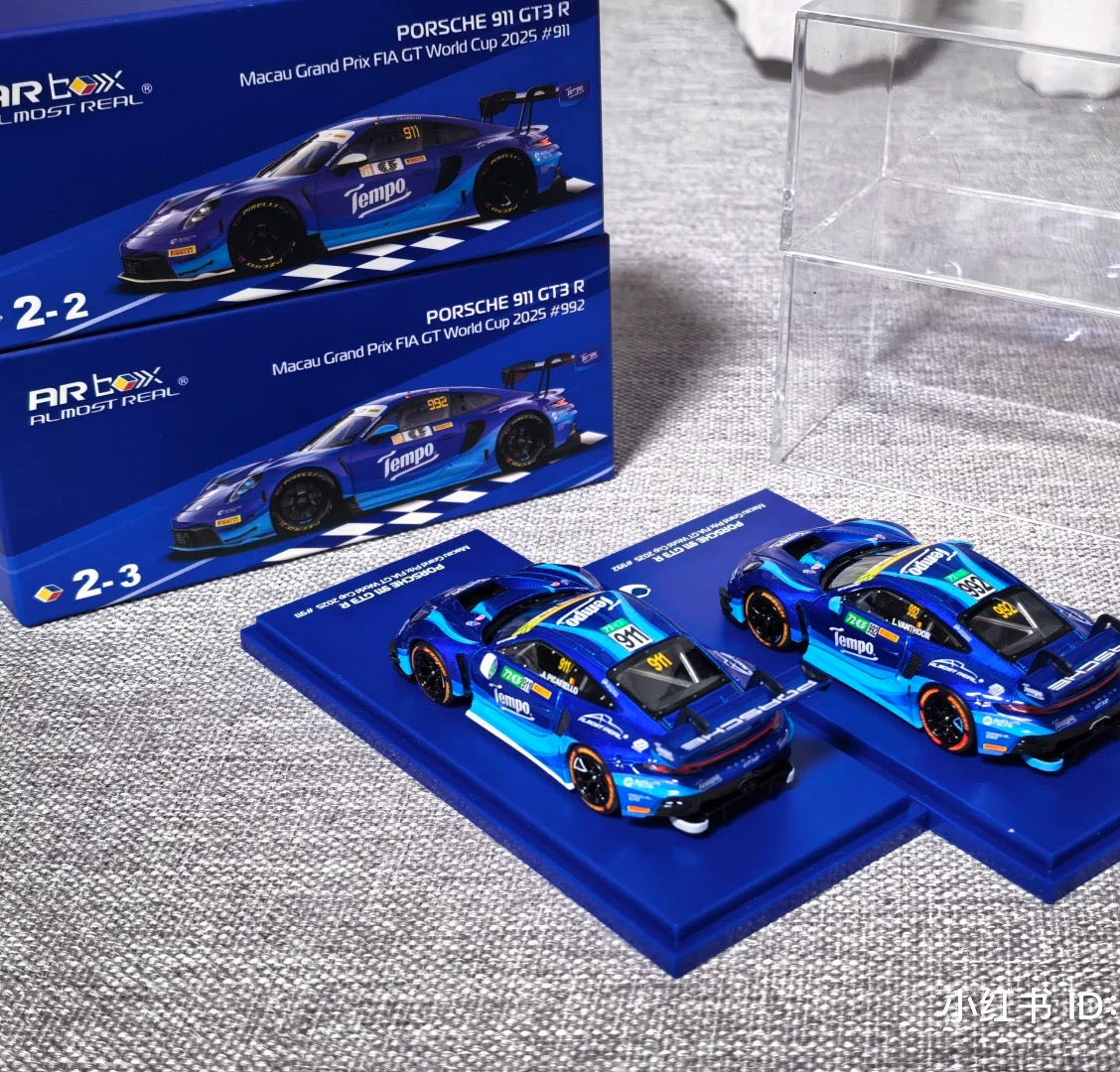 AR Box 1/64 Porsche 911 GT3 R Macau Grand Prix Tempo
