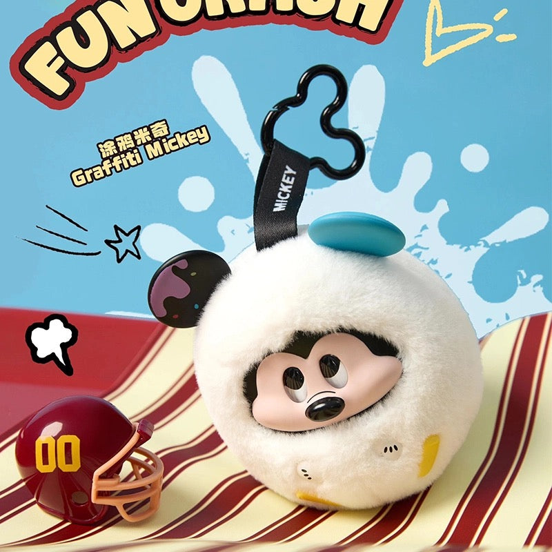 MINISO Disney Mickey Fun Crash Series Vinyl Plush Pendant