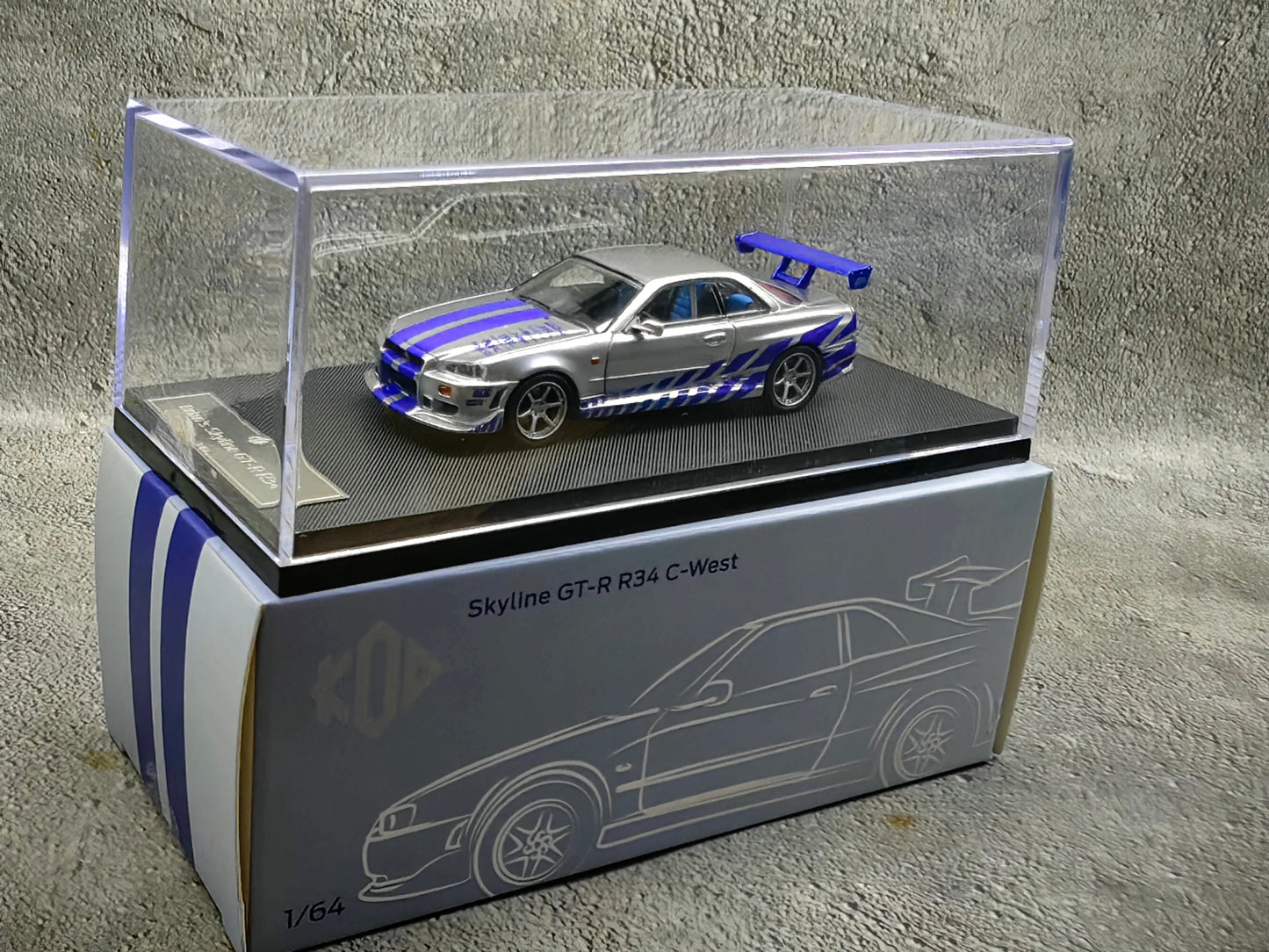 KOD 1/64 Scale Brian Nissan Skyline GTR R34 Fast furious