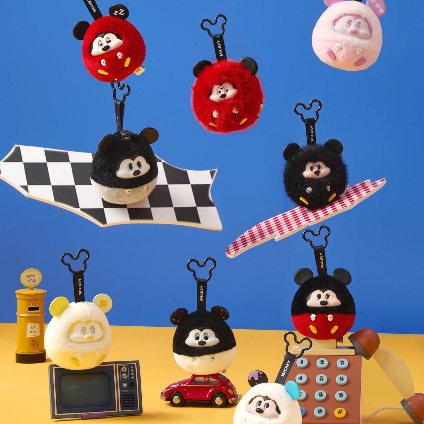 MINISO Disney Mickey Fun Crash Series Vinyl Plush Pendant