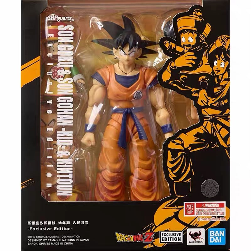S.H.Figuarts Son Goku & Son Gohan - Kid & Kintoun - Exclusive Edition