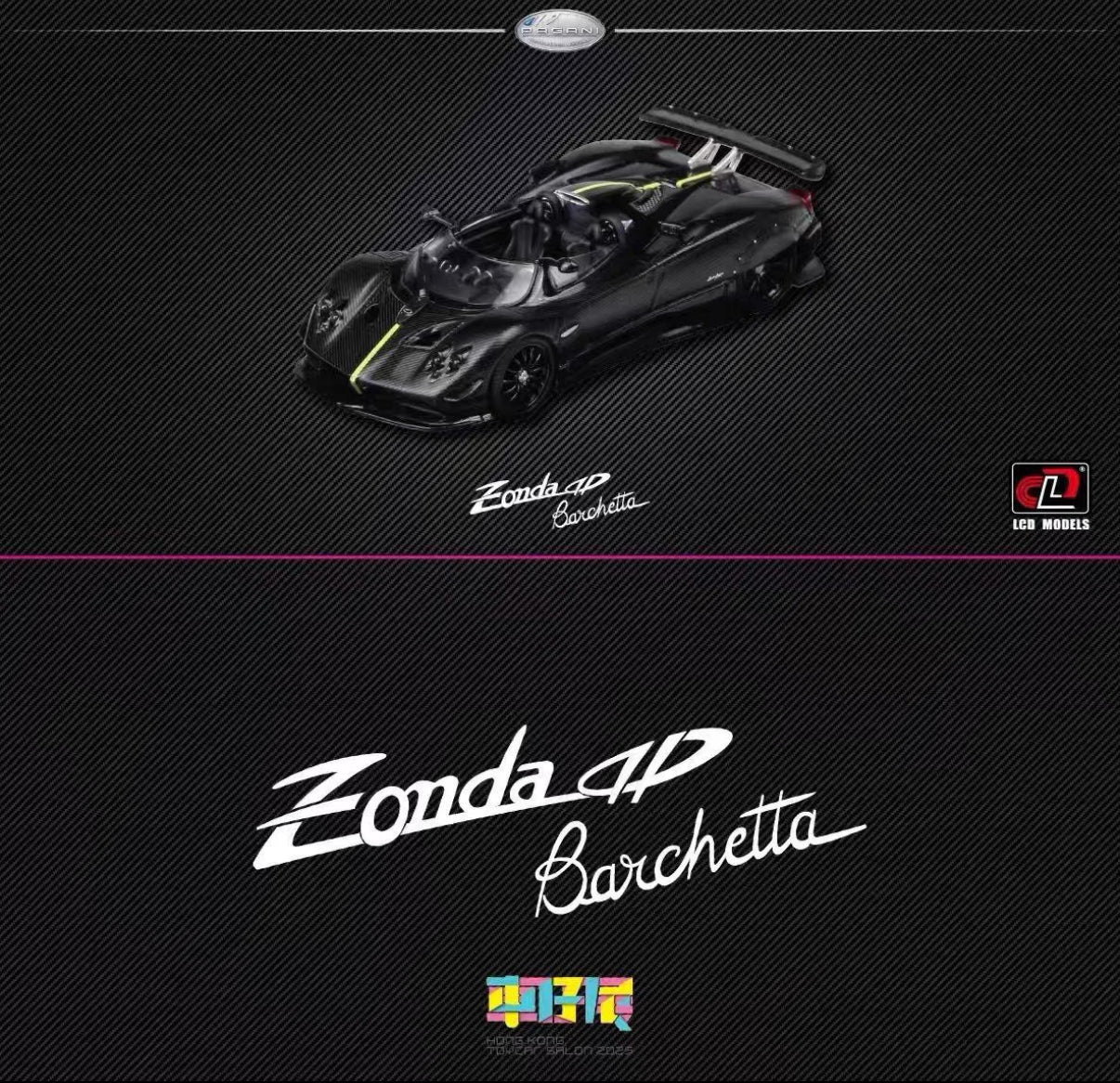 LCD Pagani Zonda HP Barchetta 1/64 scale alloy model car exclusive from Hong Kong Toycar Salon Exhibition 2025 Limited