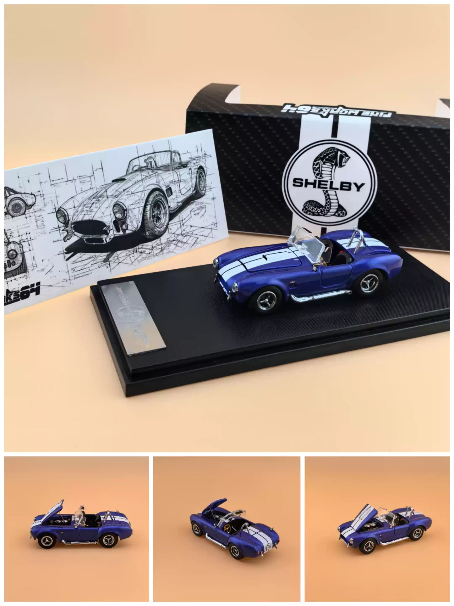 Fine Works 1/64 Shelby Cobra 427 (4 colors)