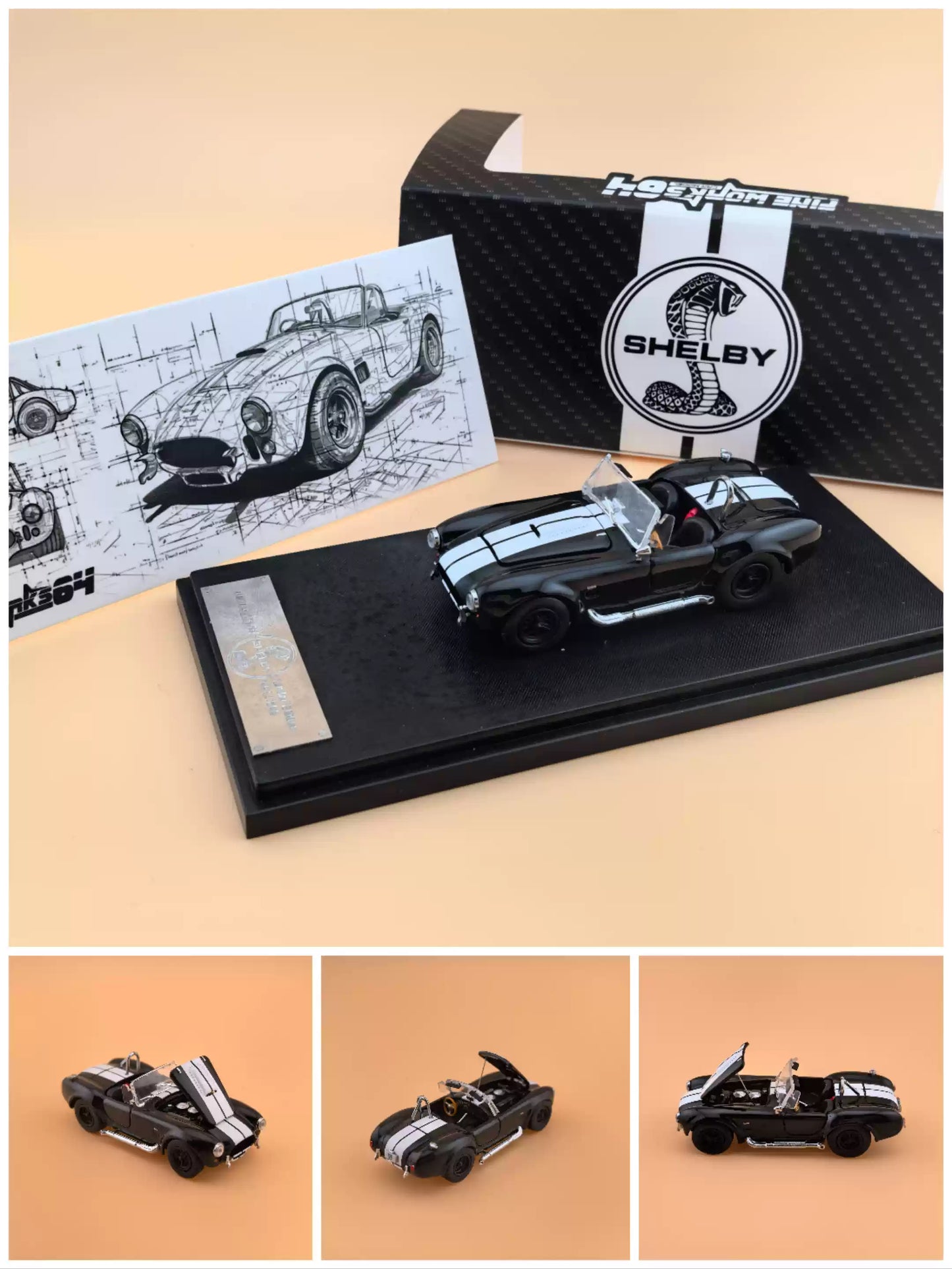 Fine Works 1/64 Shelby Cobra 427 (4 colors)