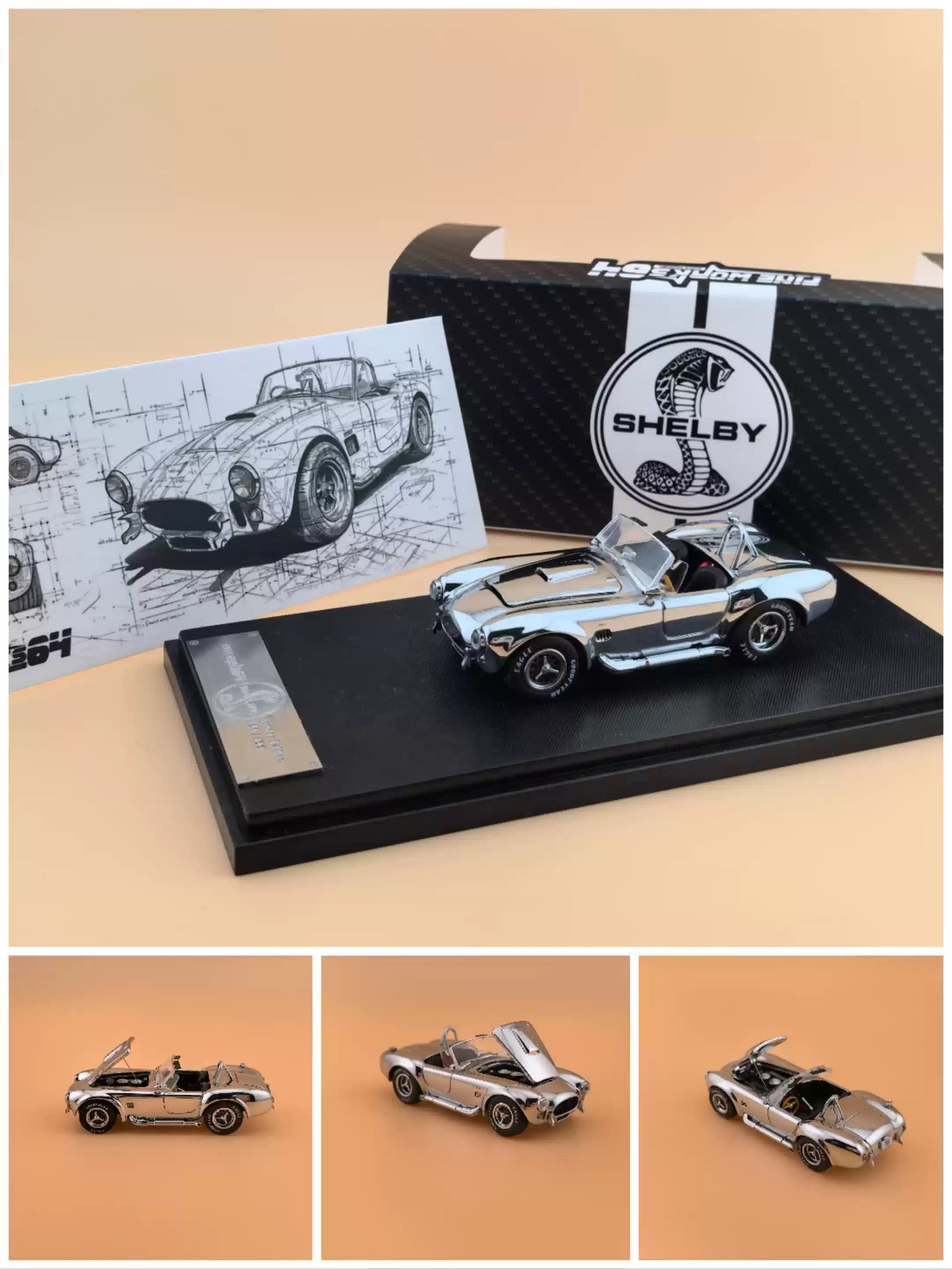 Fine Works 1/64 Shelby Cobra 427 (4 colors)