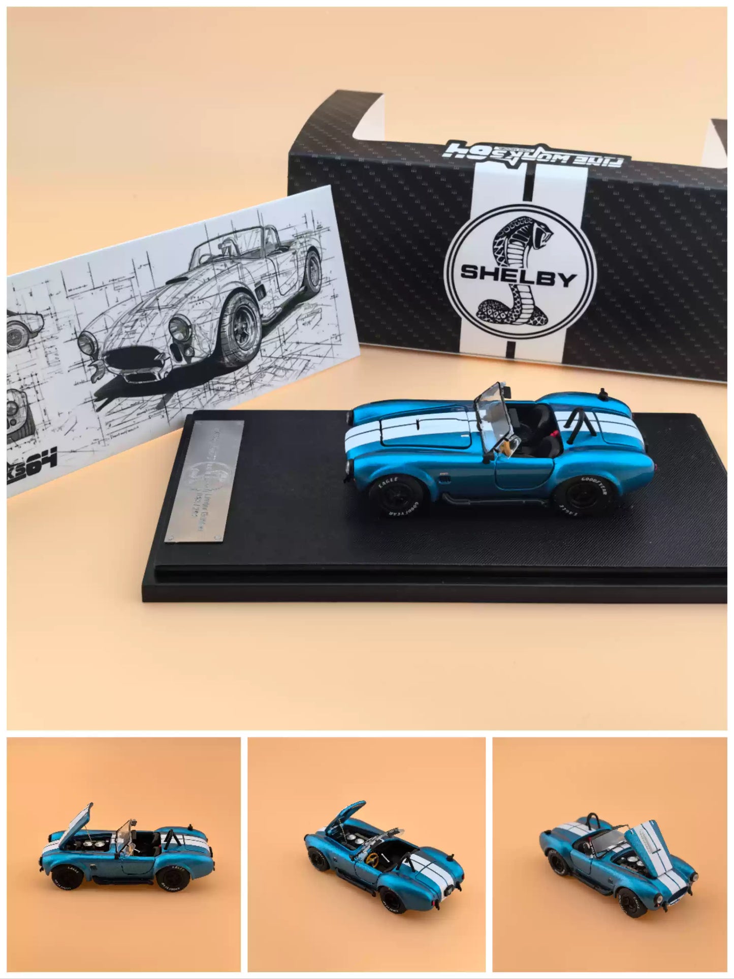 Fine Works 1/64 Shelby Cobra 427 (4 colors)