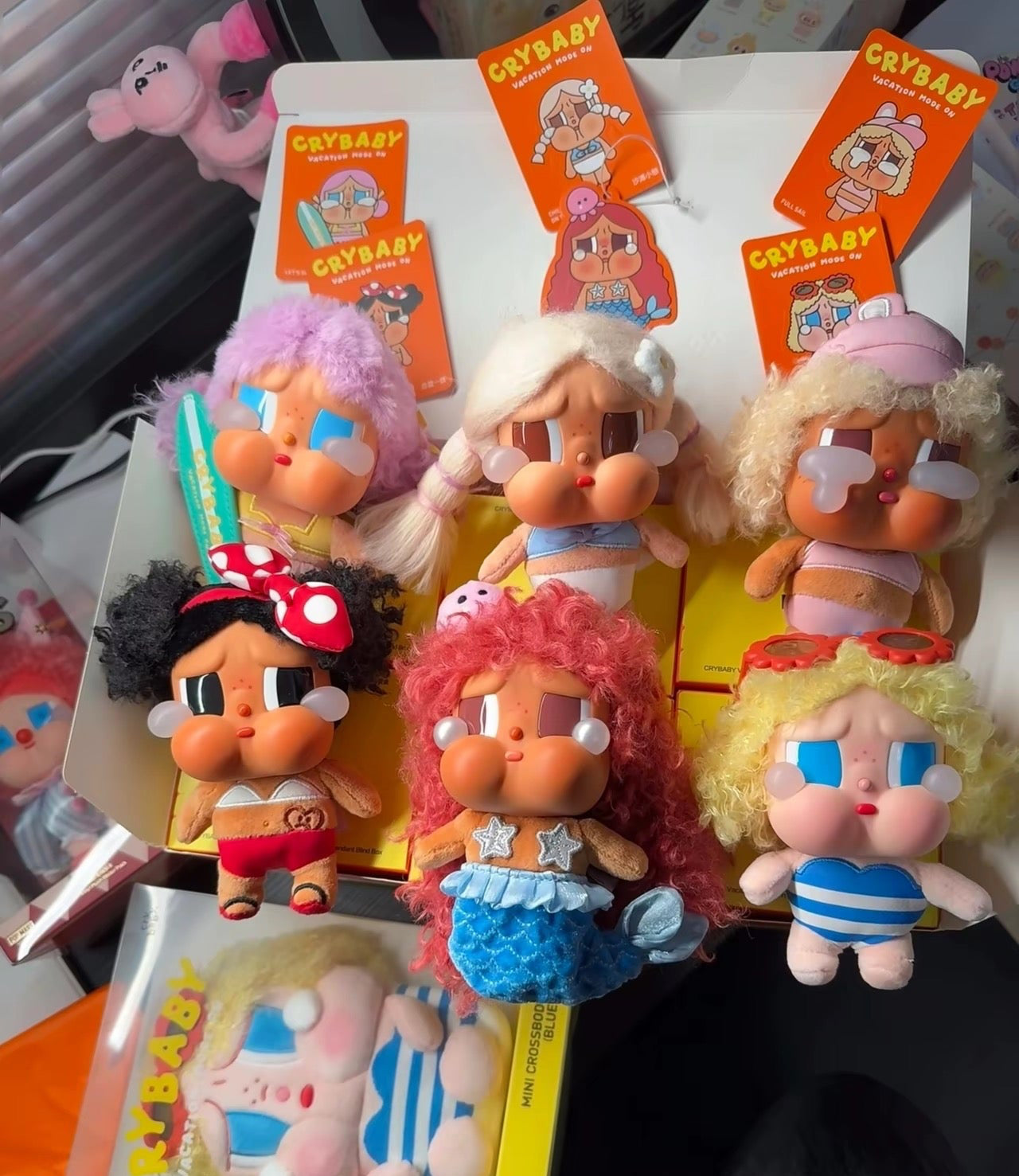 Popmart Crybaby Vacation Mode Plush Pendant 100% Authentic