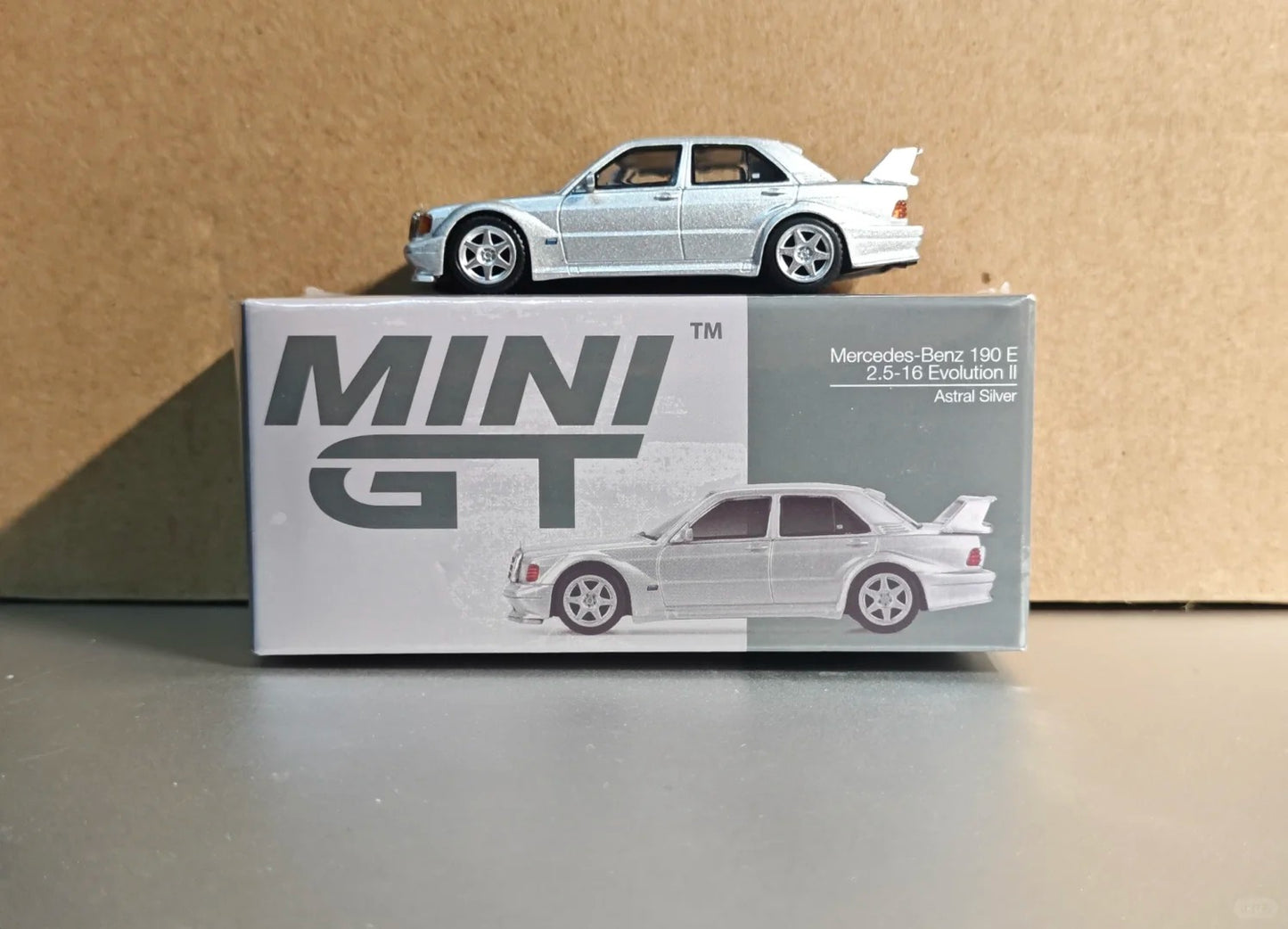 Mini GT #852 Mercedes-Benz 190E 2.5-16 Evolution II Astral Silver
