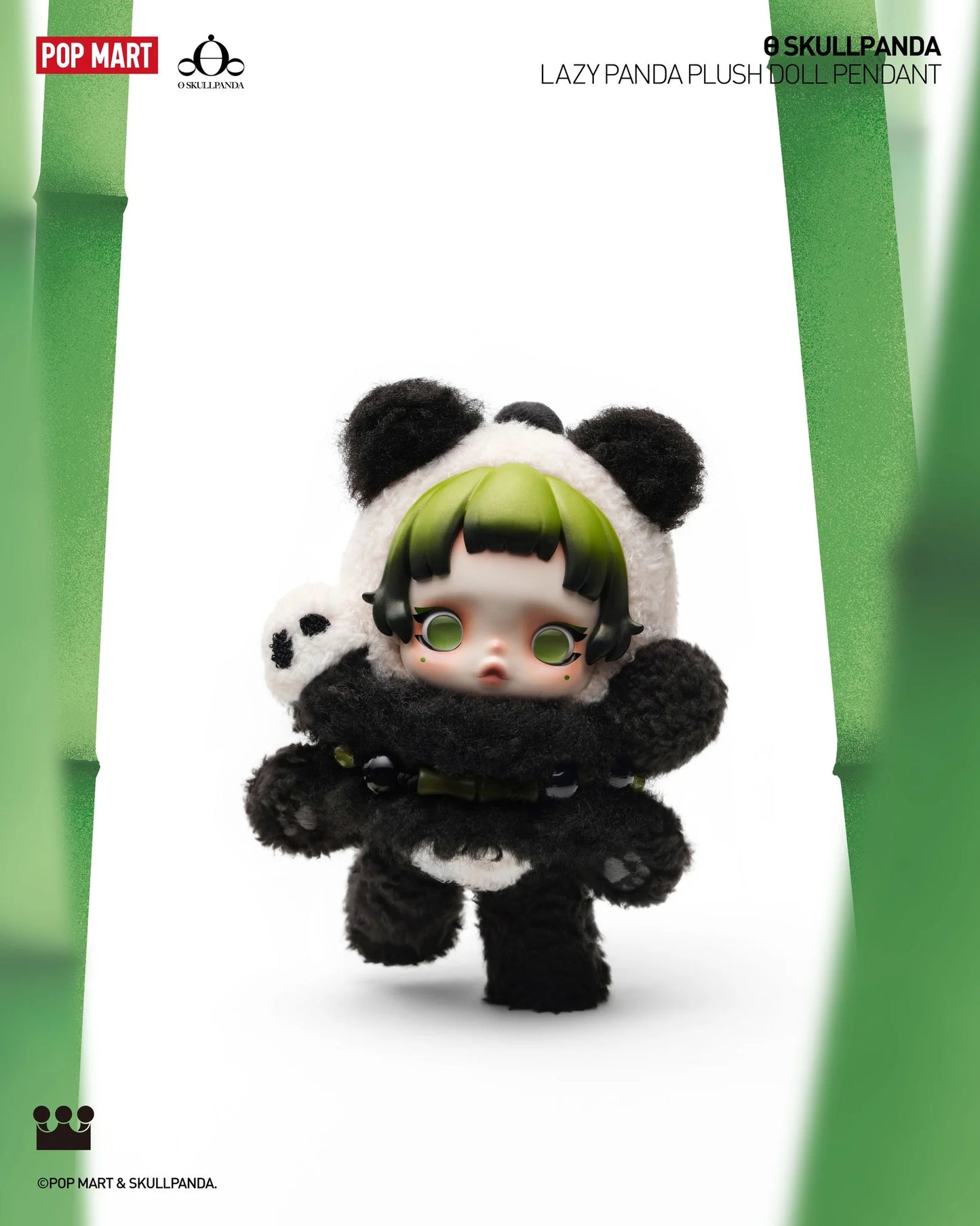 SKULLPANDA Lazy Panda Plush Doll Pendant 100% Authentic by Popmart