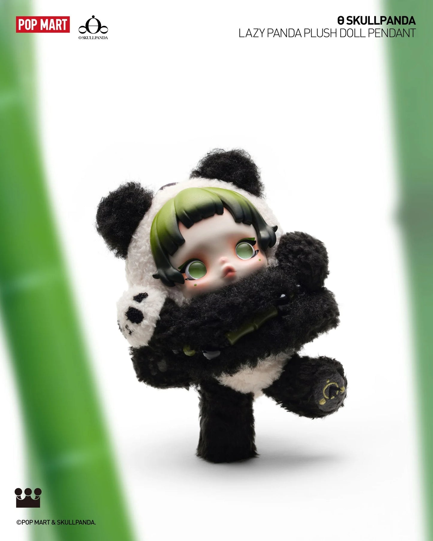 SKULLPANDA Lazy Panda Plush Doll Pendant 100% Authentic by Popmart