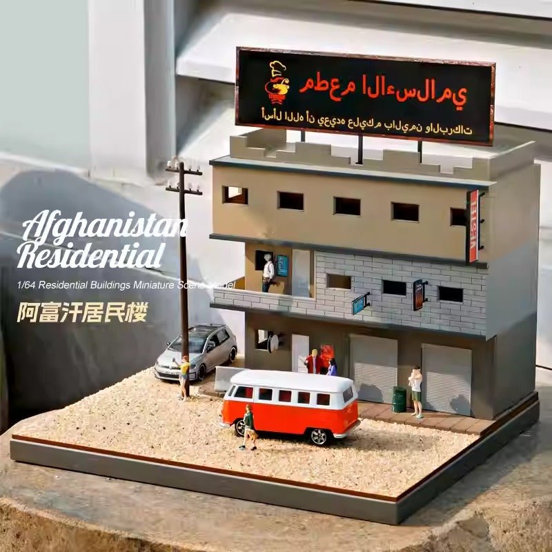 Arab Afghan Residential Building Diorama (Does not include figures or model cars) - Inaboxstore
