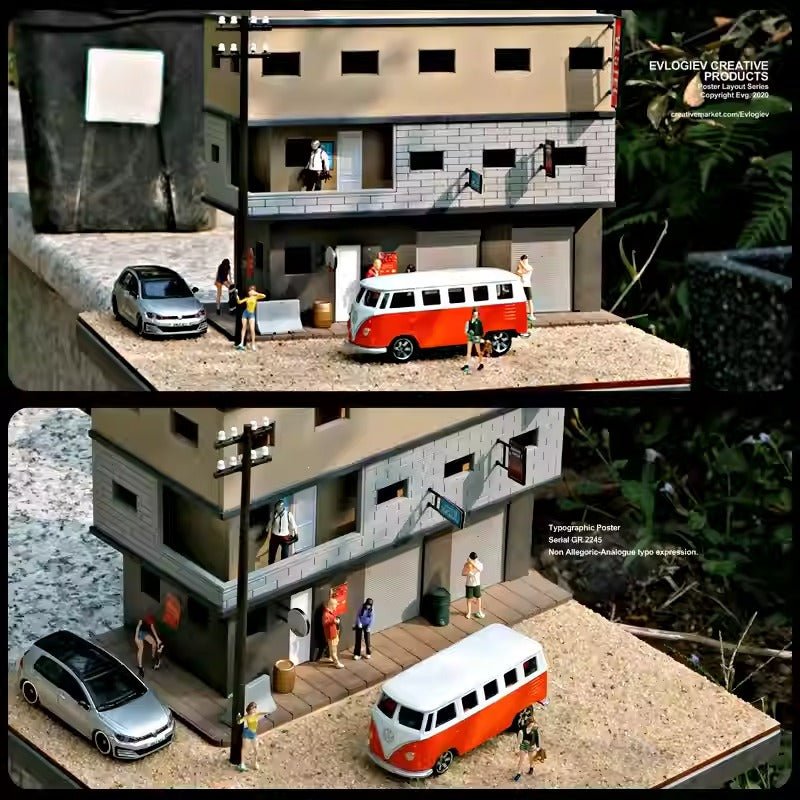 Arab Afghan Residential Building Diorama (Does not include figures or model cars) - Inaboxstore