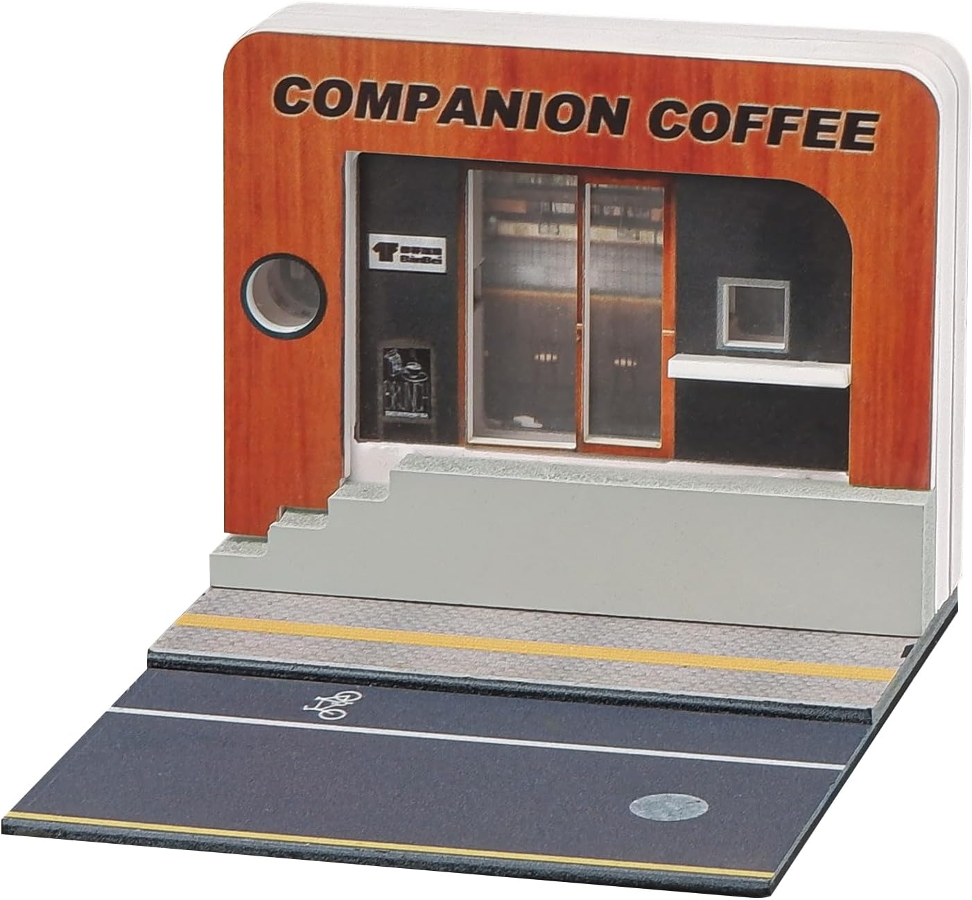 Diorama Display Case with LED Lighting – Cafe & City Street Scene - Inaboxstore