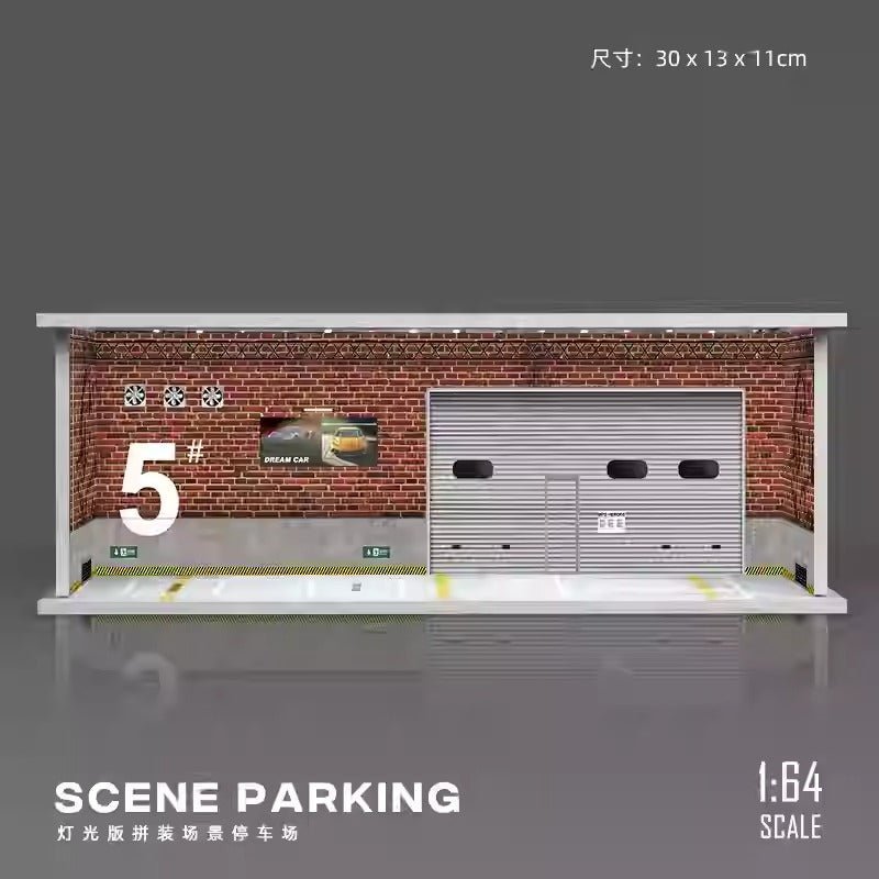 Garage 5 - Detailed Diorama with Lights (Does not include figures or model cars) - Inaboxstore