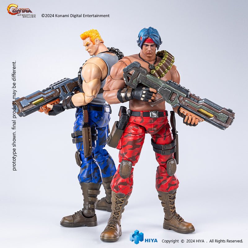 HIYA Exquisite Basic Series 1/12 Scale 6 Inch Contra Operation Galuga Lance Bean and Bill Rizer Action Figure - Inaboxstore