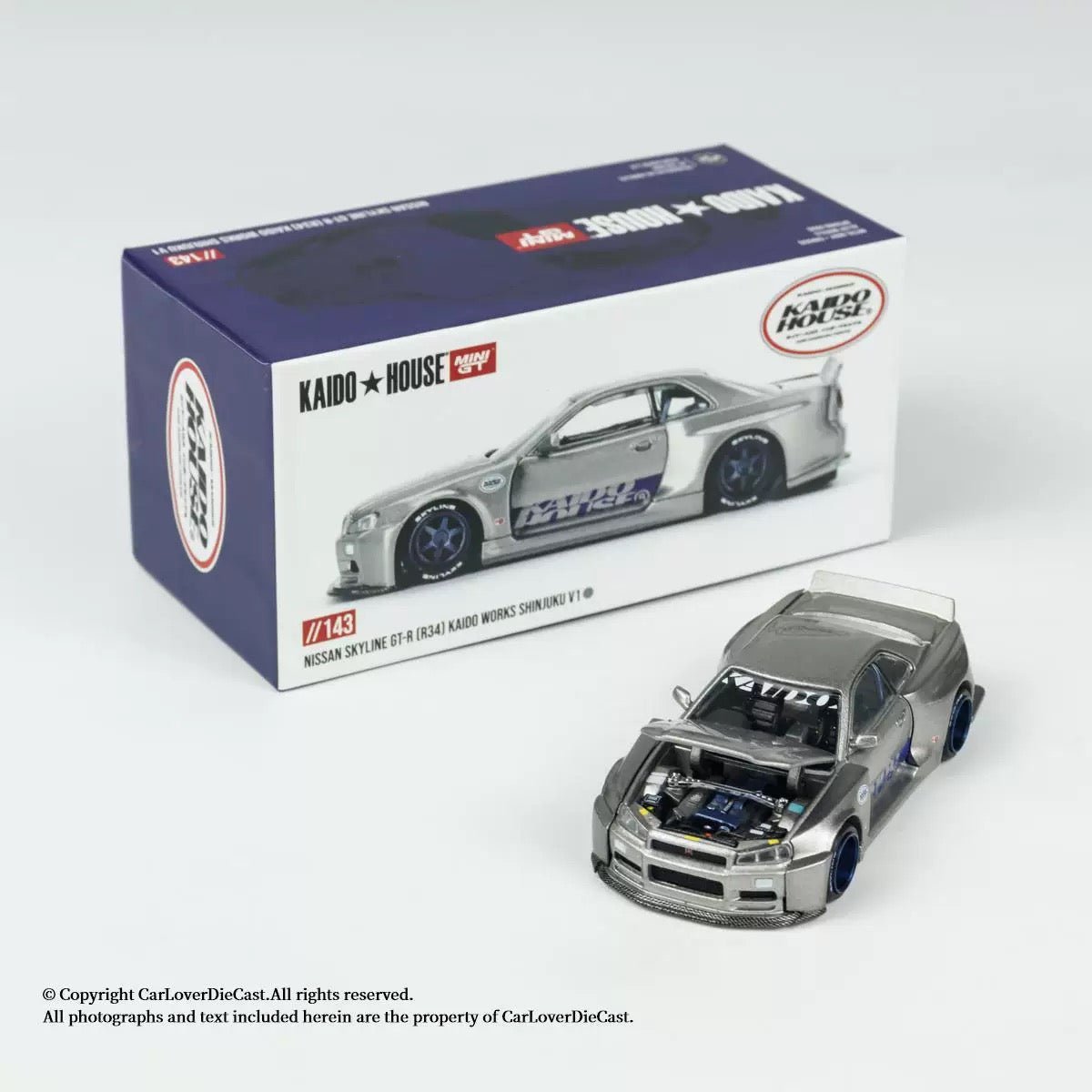 Kaido House + Mini GT 1:64 Nissan Skyline GT - R (R34) KHMG143 - Inaboxstore