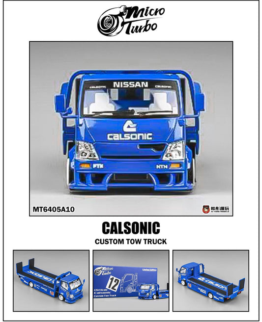 MicroTurbo 1:64 Full Calsonic custom tow truck Limited Edition Alloy Model - Inaboxstore