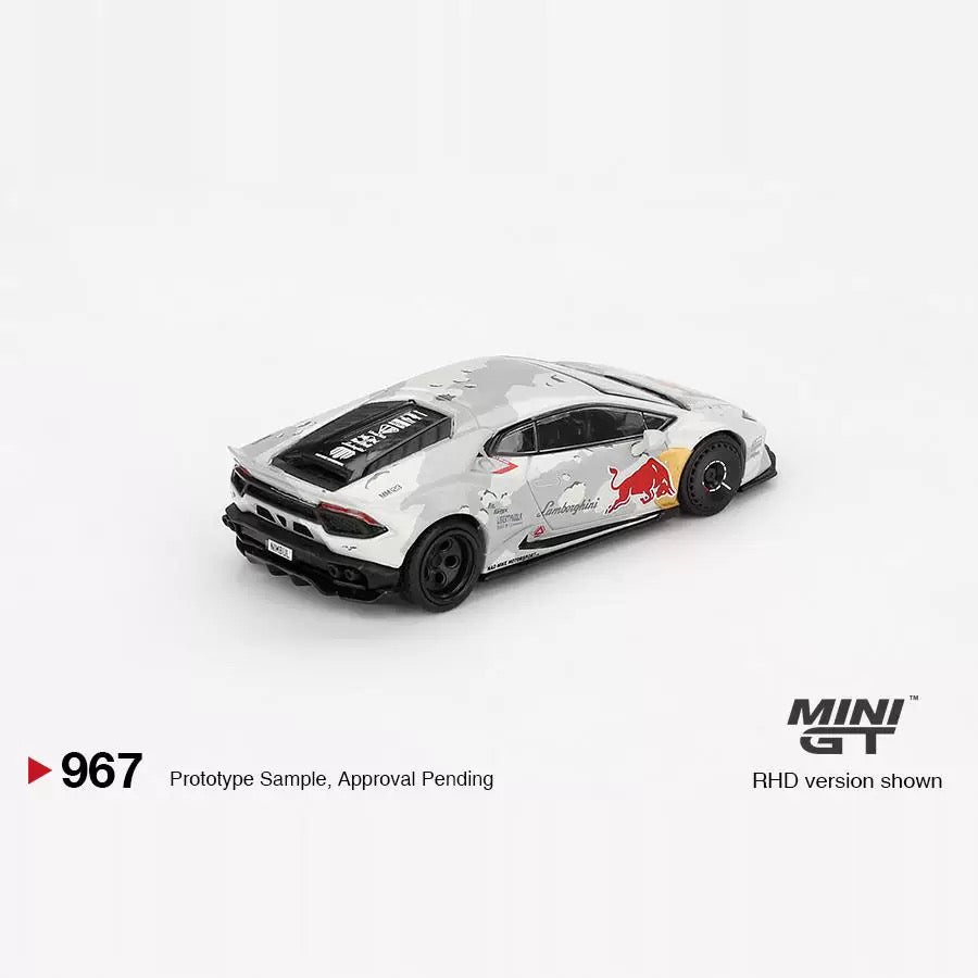 MINI GT 1:64 Lamborghini Huracan Maverick LB Red Bull LP610 Model 967 - Inaboxstore