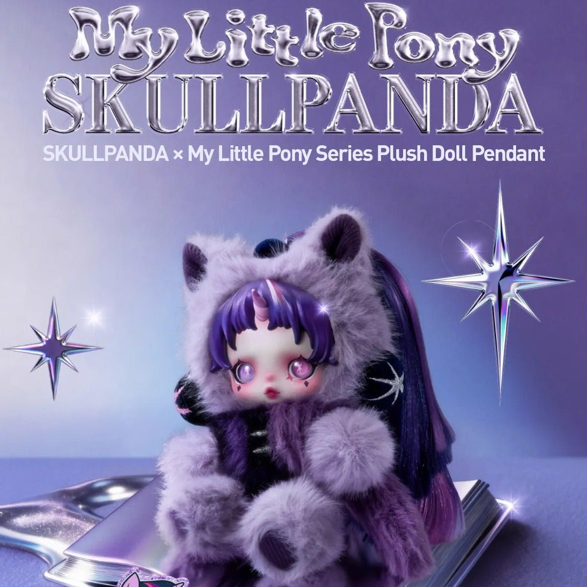 Popmart SKULLPANDA × My Little Pony Series Plush Doll Pendant 100