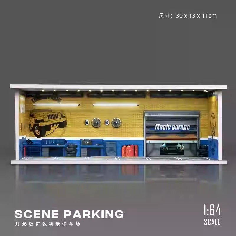 Repair Shop Garage Diorama with Lights (Does not include figures or model cars) - Inaboxstore