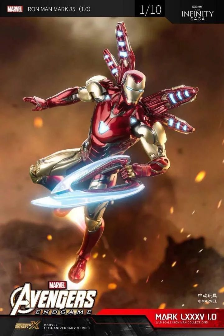 ZD Toys Avengers: Endgame: Iron Man Mark LXXXV (85) 1.0 1/10 Scale Collectible Figure - Inaboxstore