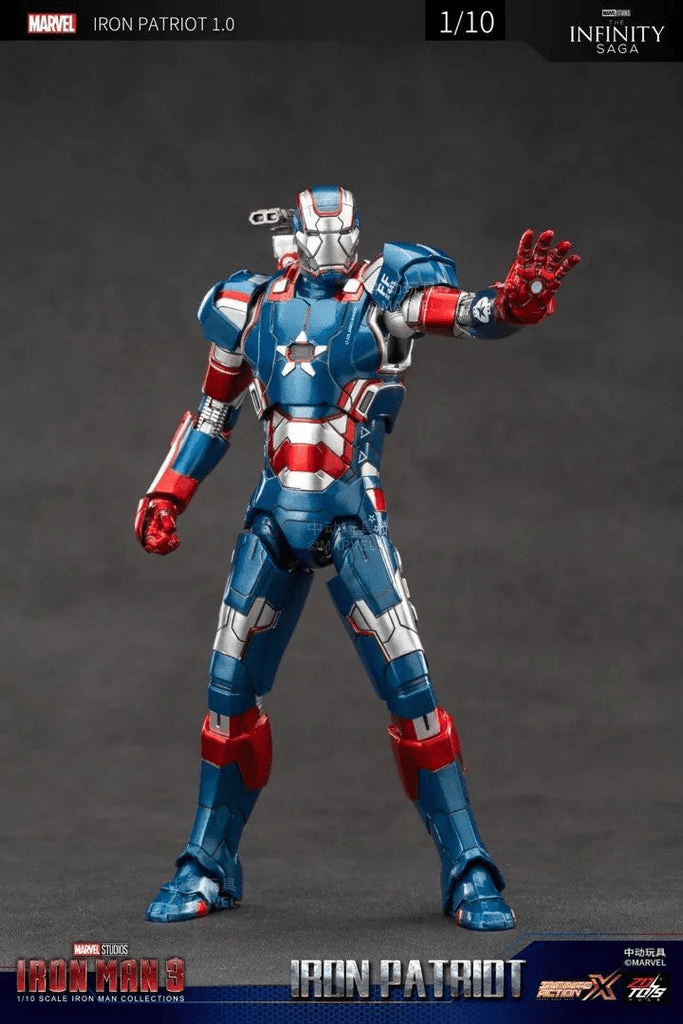 ZD Toys Iron Patriot 1/10 Scale Figure NON LED - Inaboxstore