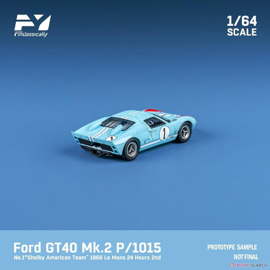 Ford GT40 Mk2 P / 1015 1966 Le Mans #1 Blue (Diecast Car)