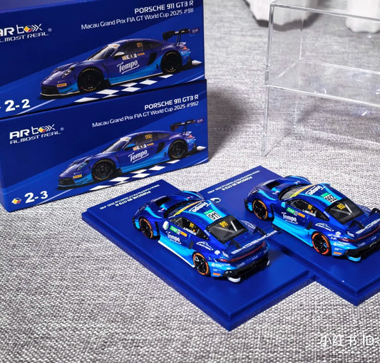 AR Box 1/64 Porsche 911 GT3 R Macau Grand Prix Tempo