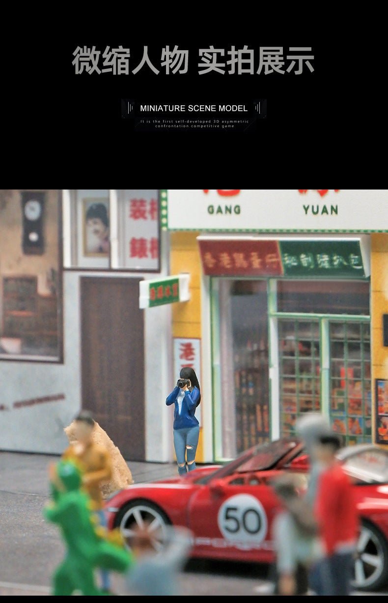 1:64 Girl Photographer Figure - Inaboxstore