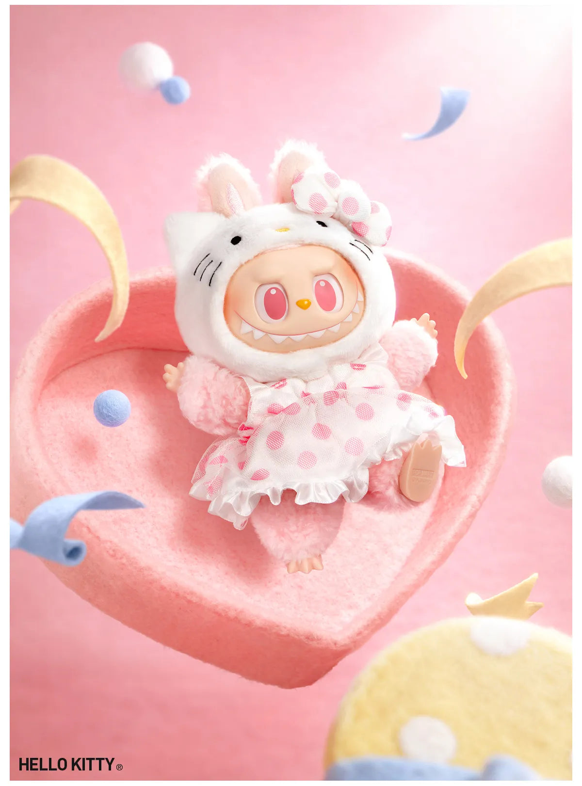 THE MONSTERS × Hello Kitty and Friends Series-Vinyl Plush Pendant