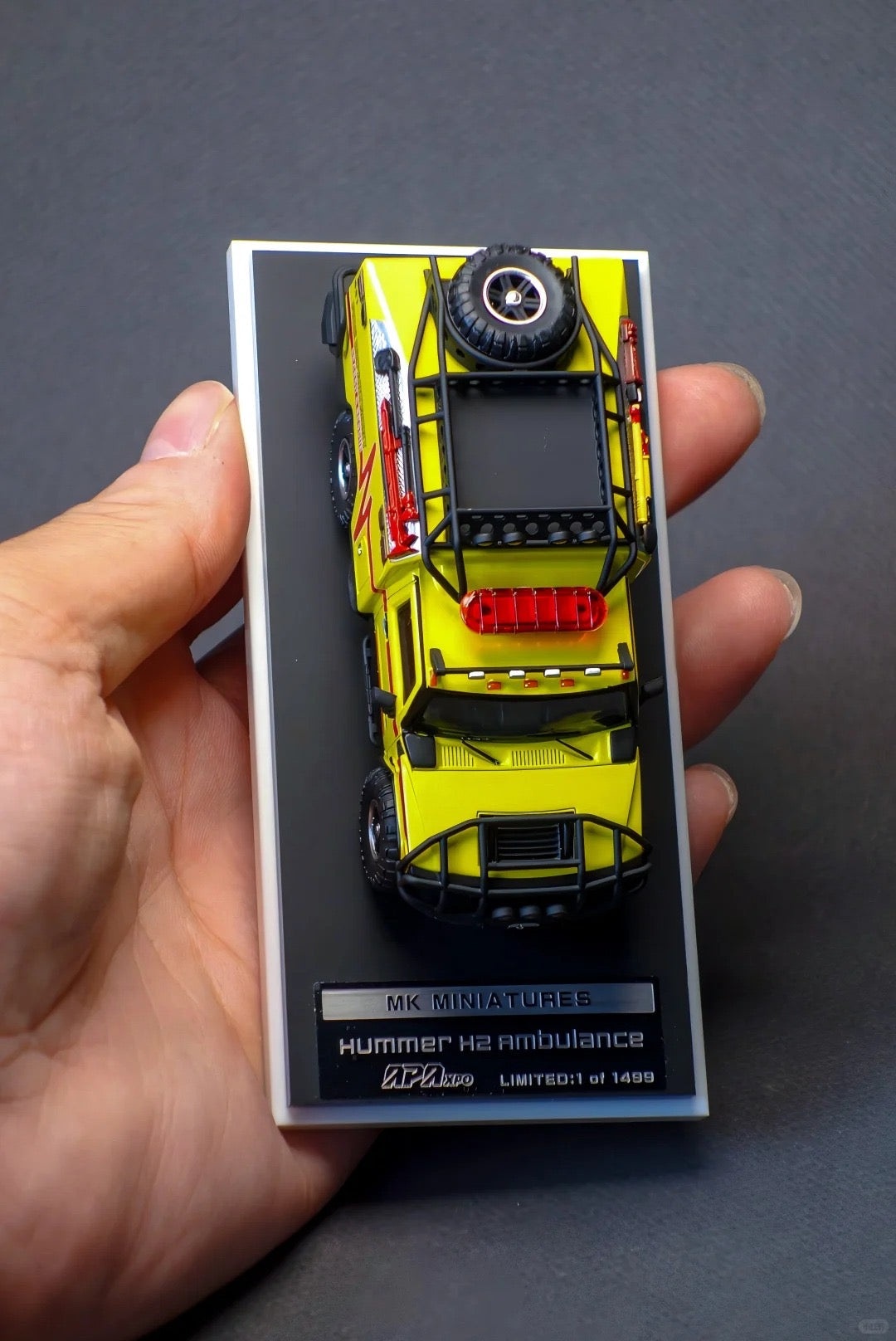 MK Miniatures 1:64 Hummer H2 Fire Department Edition Yellow HEC Hangzhou 2025 Exclusive