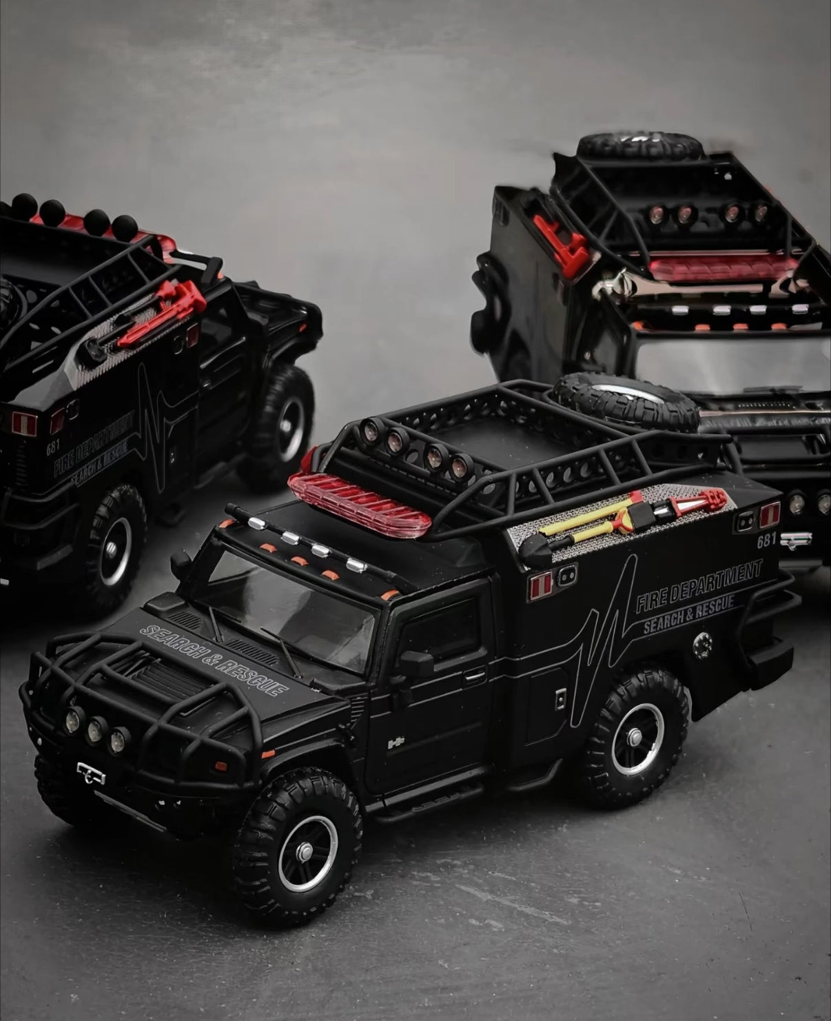 MK Miniatures 1:64 Hummer H2 Ambulance Black Edition HEC Hangzhou 2025 Exclusive