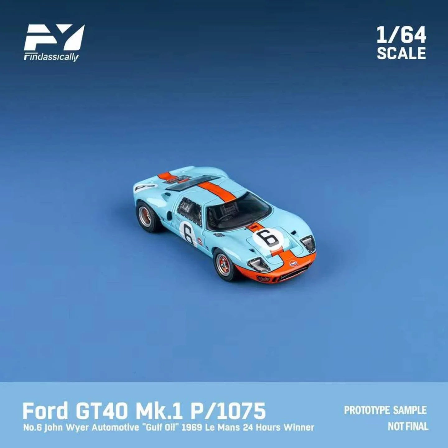 Findassically Ford GT40 Mk1 968 Le Mans 24 Hours 1st Winner #6  #9 Gulf Oil