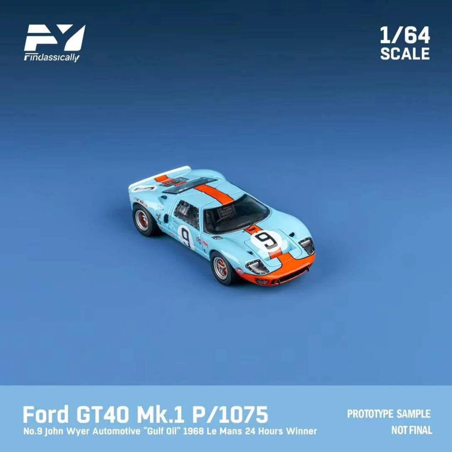 Findassically Ford GT40 Mk1 968 Le Mans 24 Hours 1st Winner #6  #9 Gulf Oil