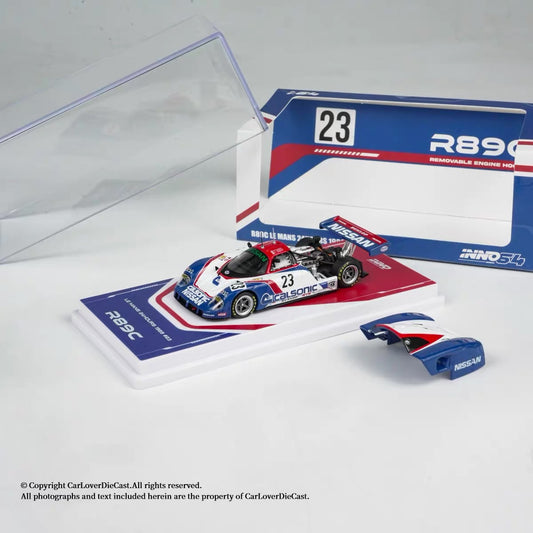 INNO 1:64 Nissan Calsonic R89C Le Mans 24Hrs 1989 #23 Openable Back Cover Alloy Car Model