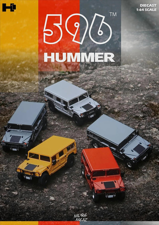 596 Model 1/64 Scale Hummer H1 Diecast Model - Inaboxstore