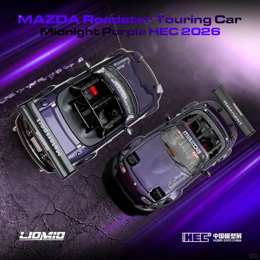 HEC 2026 EXCLUSIVE 1:64 Liomio Mazda Roadster Touring Car Midnight Purple