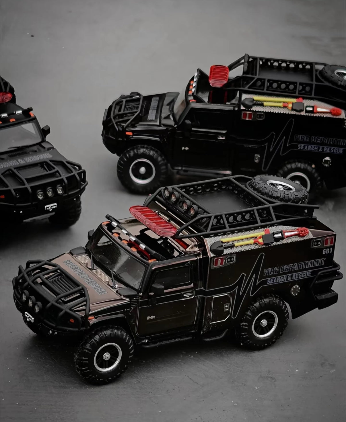 MK Miniatures 1:64 Hummer H2 Ambulance Black Edition HEC Hangzhou 2025 Exclusive