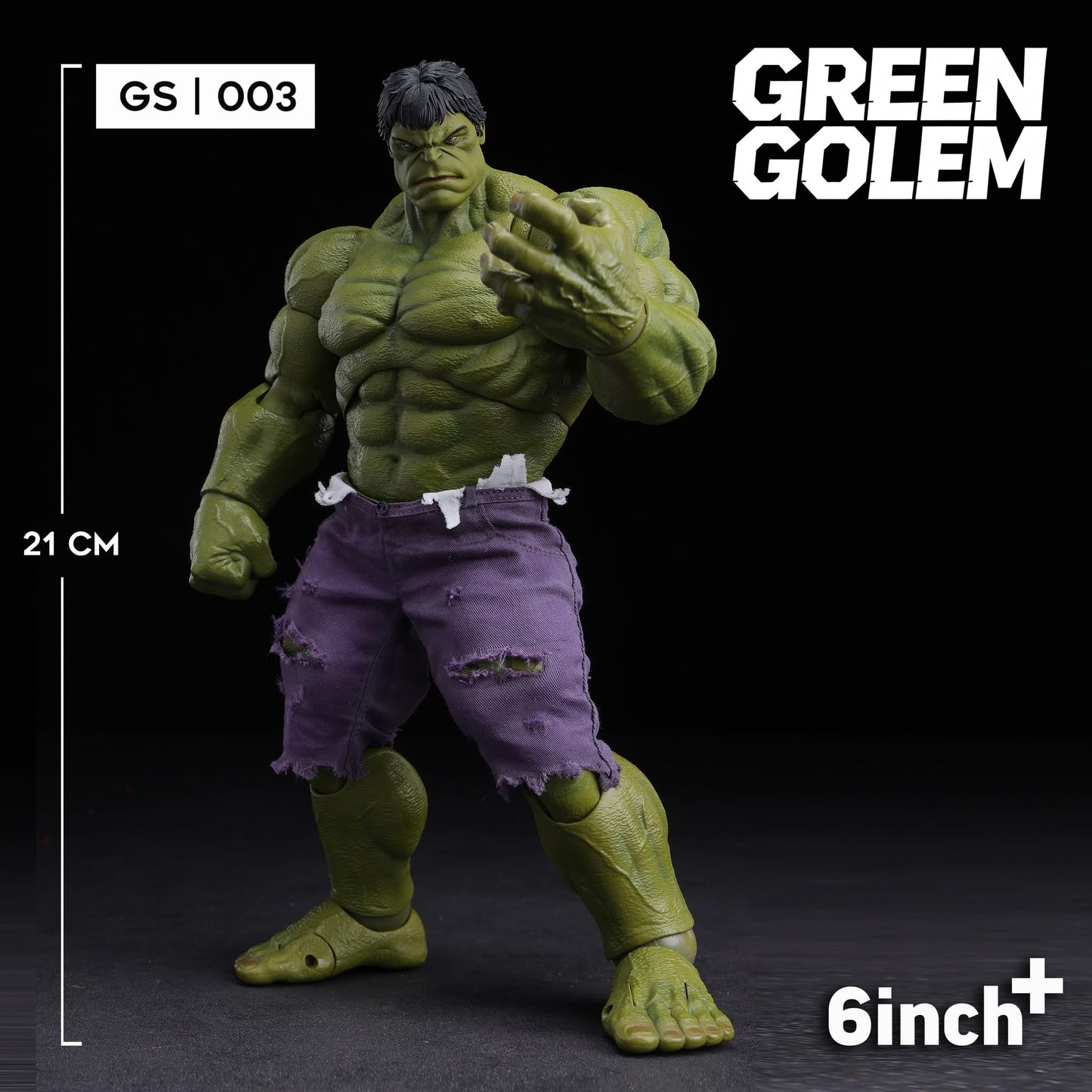 !! Pre-Order !! 6inch Plus Green Golem 1/12 Hulk Action Figure