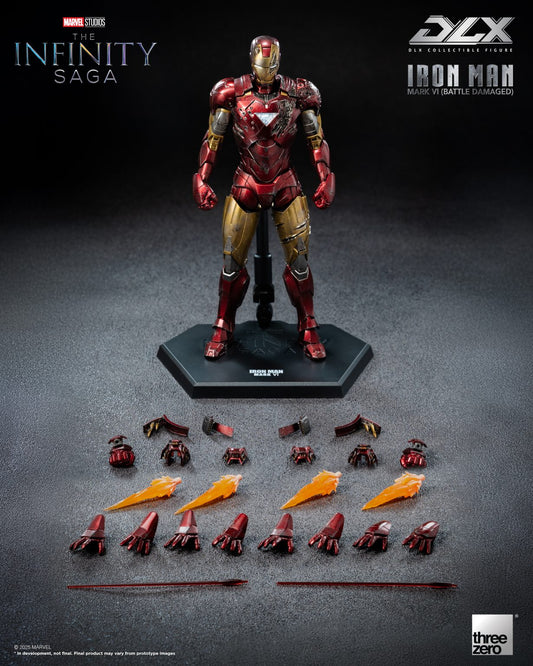 (Pre-Order) Three Zero Marvel Studios: The Infinity Saga DLX Iron Man Mark 6 (Battle Damaged)
