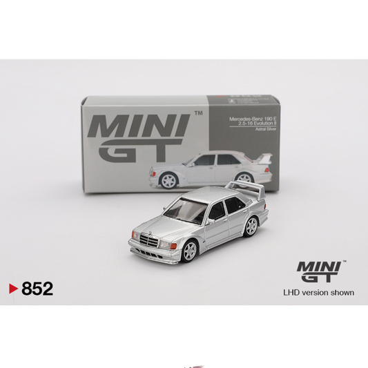 Mini GT #852 Mercedes-Benz 190E 2.5-16 Evolution II Astral Silver