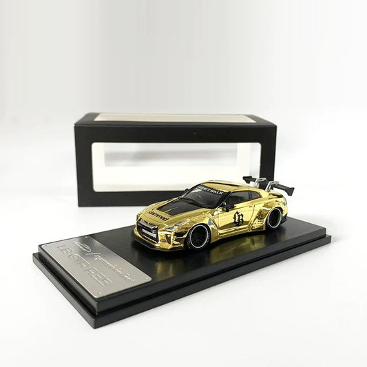 Mymodelcollect 1:64 Nissan LB GTR R35  Electroplated Gold Alloy Car Model