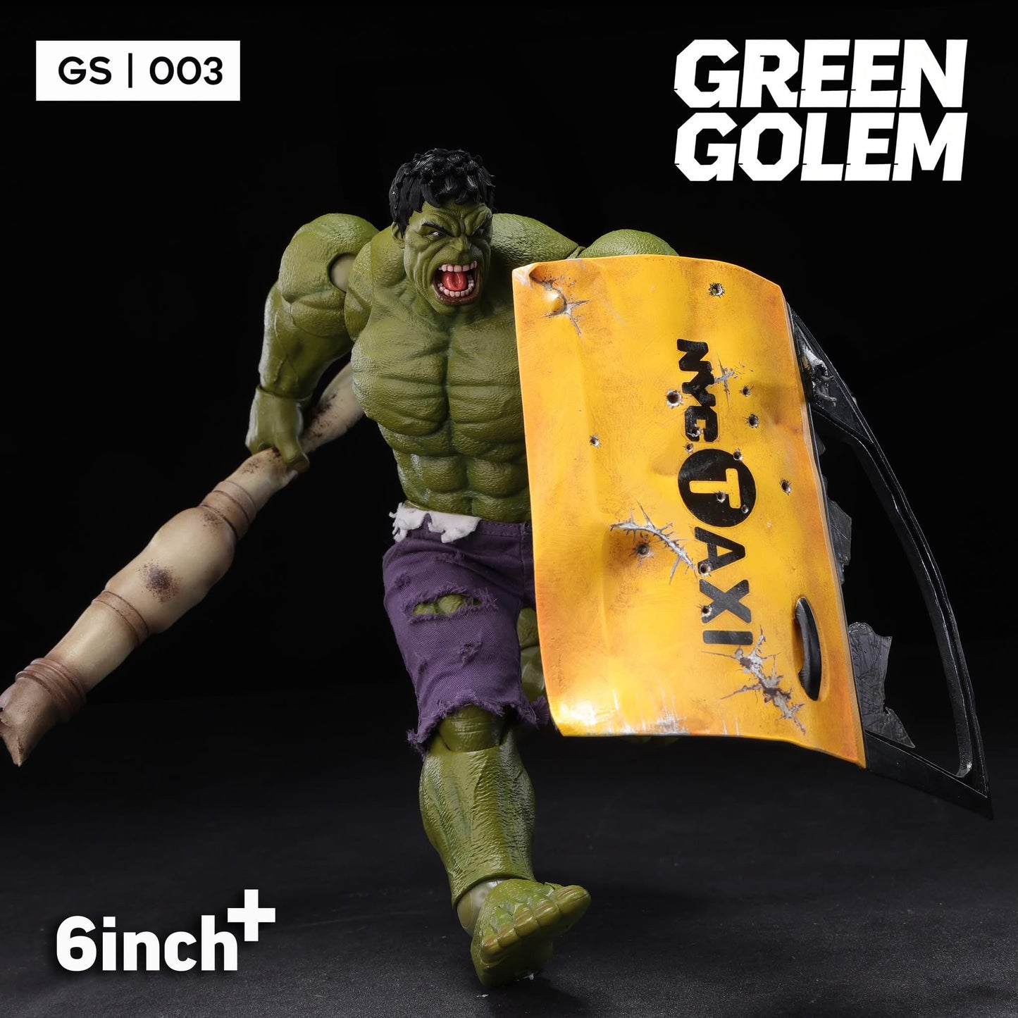 !! Pre-Order !! 6inch Plus Green Golem 1/12 Hulk Action Figure