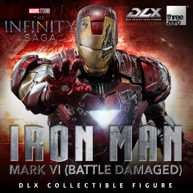 (Pre-Order) Three Zero Marvel Studios: The Infinity Saga DLX Iron Man Mark 6 (Battle Damaged)