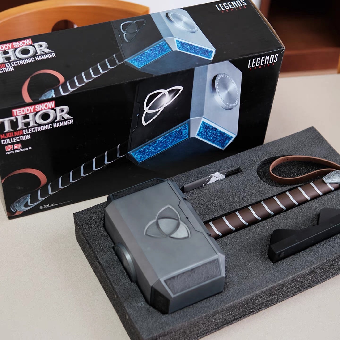 Thor Mjolnir Electronic Hammer by Teddy Snow - Legends Series 1:1 with Voice controls