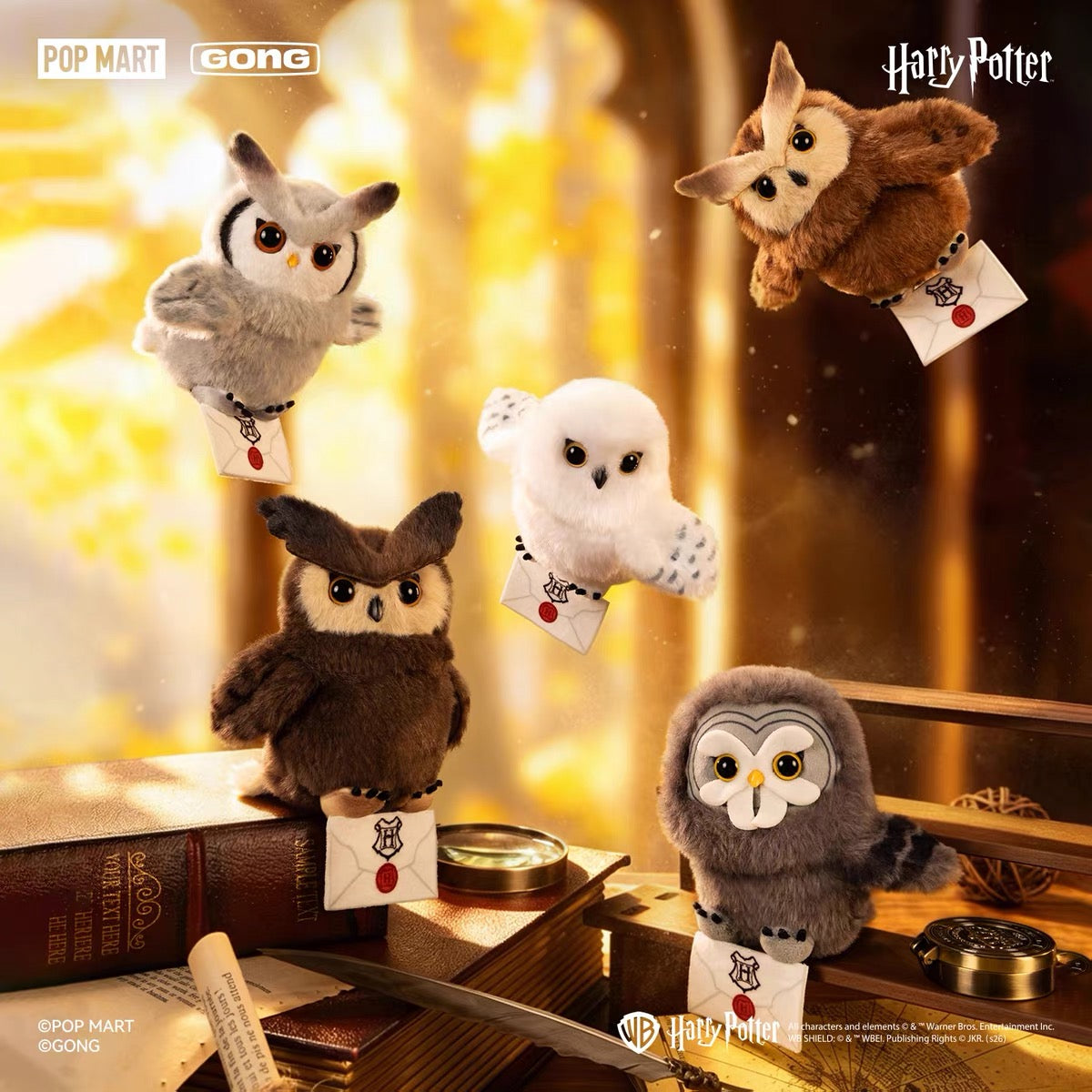 Pop Mart x GONG Harry Potter Owl Plush Series Blind Box 100% Authentic