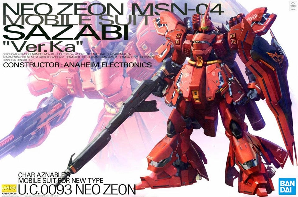 MG 1/100 Neo Zeon MSN-04 Sazabi "Ver. Ka" Bandai Model Kit
