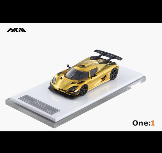 HKM Koenigsegg one 1:64 gold alloy car model