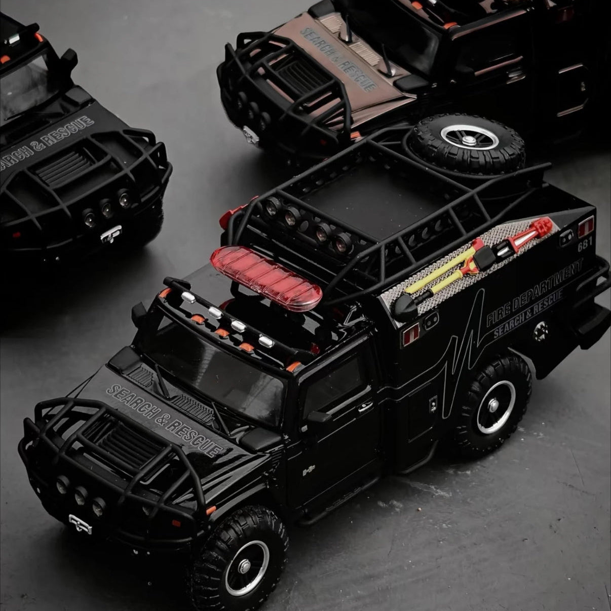 MK Miniatures 1:64 Hummer H2 Ambulance Black Edition HEC Hangzhou 2025 Exclusive