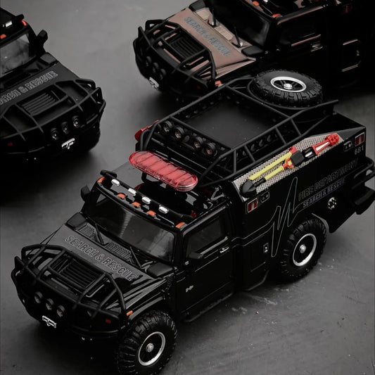 MK Miniatures 1:64 Hummer H2 Ambulance Black Edition HEC Hangzhou 2025 Exclusive